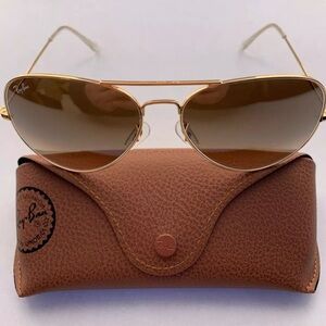 Ray-Ban Aviator Sunglasses RB3026 62mm Gold /Brown Gradient Lenses 001/51 Unisex